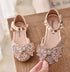 Shining Bows Sandals - waiting for Susan's pics Sandals Little Palace Store 5.5 Pink